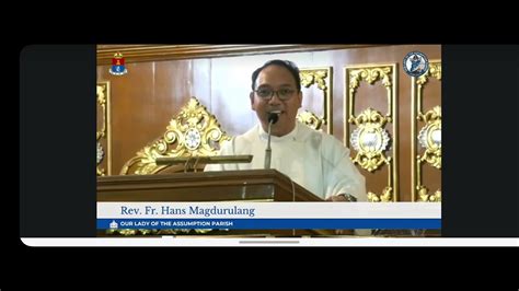 Fr Hans Magdurulang Reflection June 2 2024 Youtube