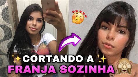 Como Cortar A Franja Sozinha Em Casa Youtube