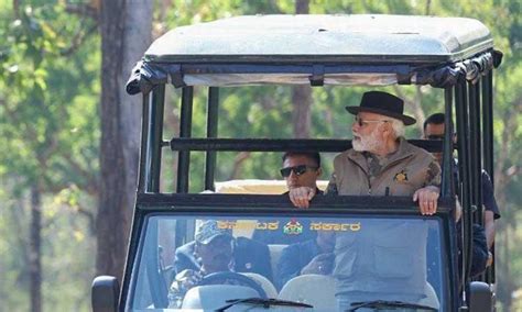 PM Modi Goes On Jungle Safari In Bandipur National Park