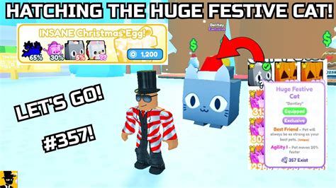 HATCHING THE HUGE FESTIVE CAT Pet Simulator X YouTube