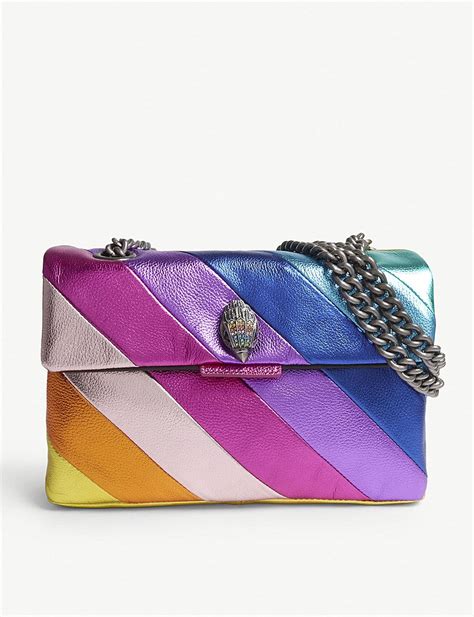 Kurt Geiger London Kensington Multi Coloured Leather Shoulder Bag Cheap