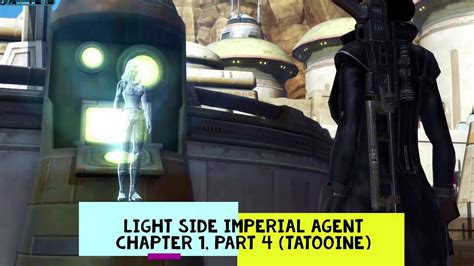 SWTOR LIGHT Female Imperial Agent Chapter 1 Part 4 Tatooine YouTube