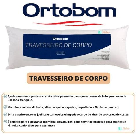 Travesseiro De Corpo Para Coluna - Travesseiro de Corpo Ortobom Giant Pillow - Mantem a Coluna Alinhada ...