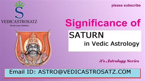 Significance Of Planet Saturn In Birth Chart As Per Vedic Astrology