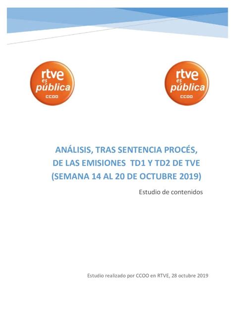 Pdf An Lisis Tras Sentencia Proc S De Las Emisiones Td Y Td De