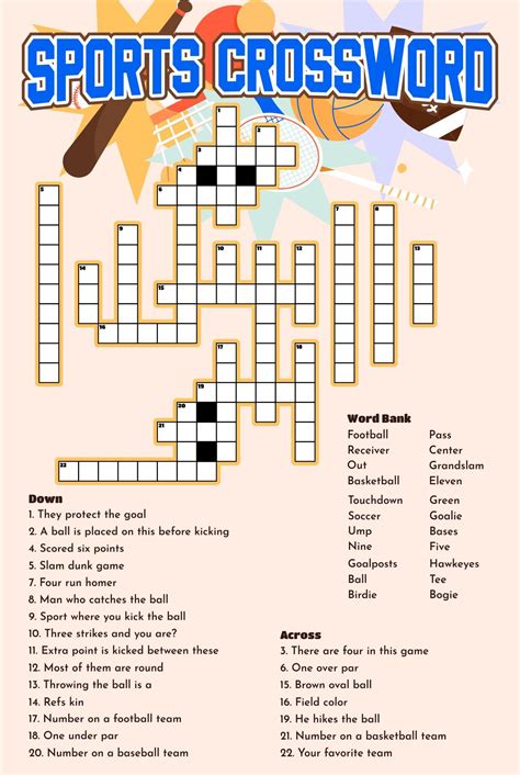 5 best printable sports crossword puzzles – Artofit
