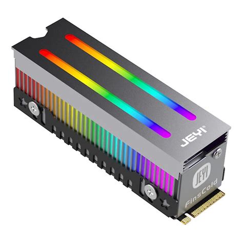 Heatsink of SSD JEYI FinsCold RGB M.2 SSD Heavy Duty Aluminum Heatsink ...