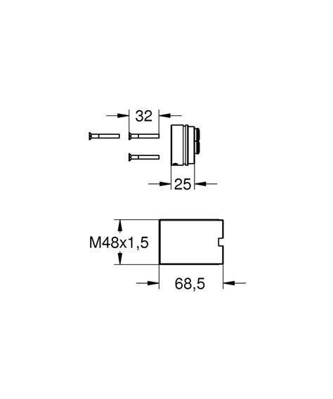 Grohe Extension Set 25mm 46901000 Superbath