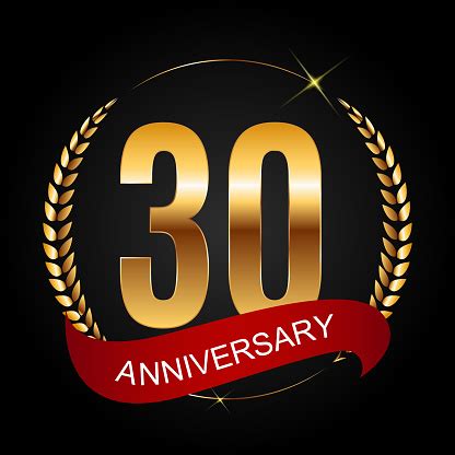 Template Symbol 30 Years Anniversary Vector Illustration Stock ...