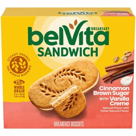 Belvita Breakfast Sandwich Cinnamon Brown Sugar With Vanilla Creme