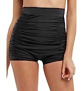 Amazon Hilor Women S Skirted Bikini Bottom High Waisted Swim