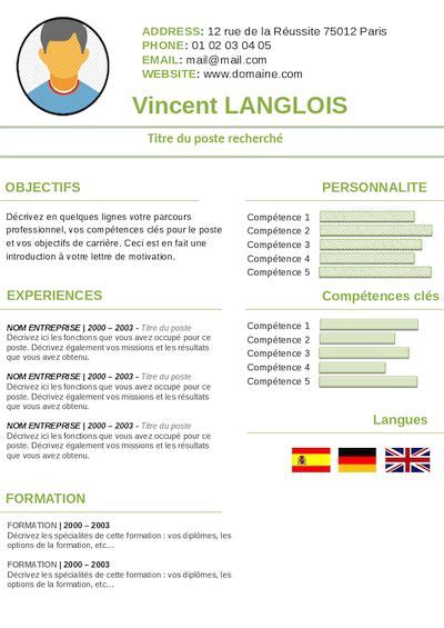 100 Exemples de CV gratuits Exemple cv Modèle cv Cv gratuit