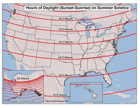 Date of latest sunrise and earliest sunset by latitude - Vivid Maps