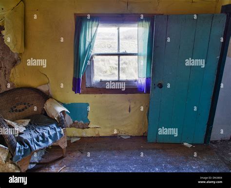 Interior Of Abandoned Croft House North Uist Scotland Stock Photo Alamy