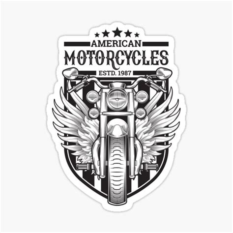 "american motorcycles - biker logo" Sticker for Sale by Rydersgraphics | Redbubble