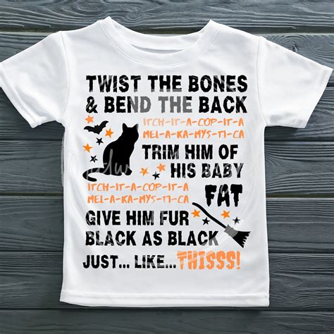 Twist The Bones And Bend The Back PNG Black Cat Design Etsy