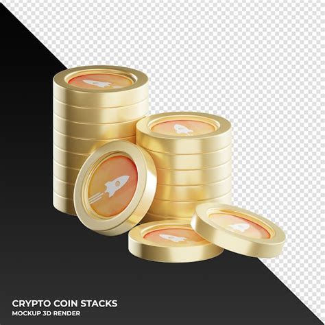 Premium PSD Rocket Pool Rpl Coin Stacks Cryptocurrency 3d Render