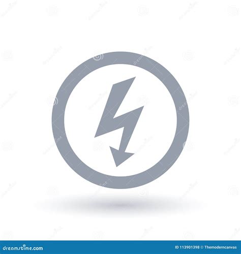 Arrow Bolt Icon. Electric Flash Symbol. Stock Vector - Illustration of ...