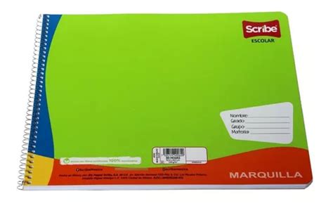 Block Marquilla De Dibujo Escolar Scribe Hojas Espiral Mercadolibre