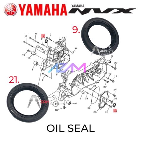 NVX V1 NVX V2 NMAX V1 NMAX V2 CVT CRANKCASE OIL SEAL 93102