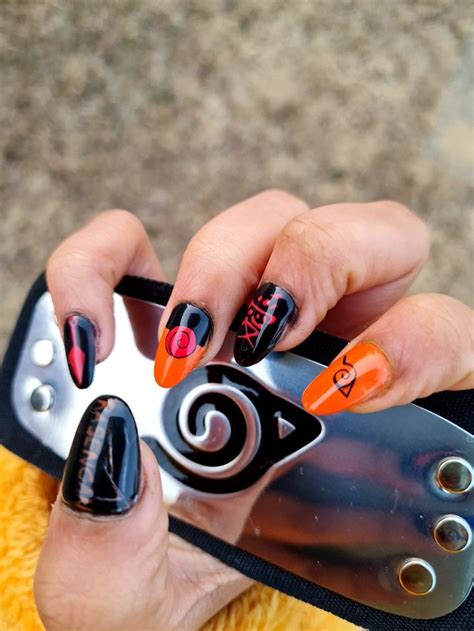 Naruto Nail Idea Anime Nails Naruto Nails Pointed Nails