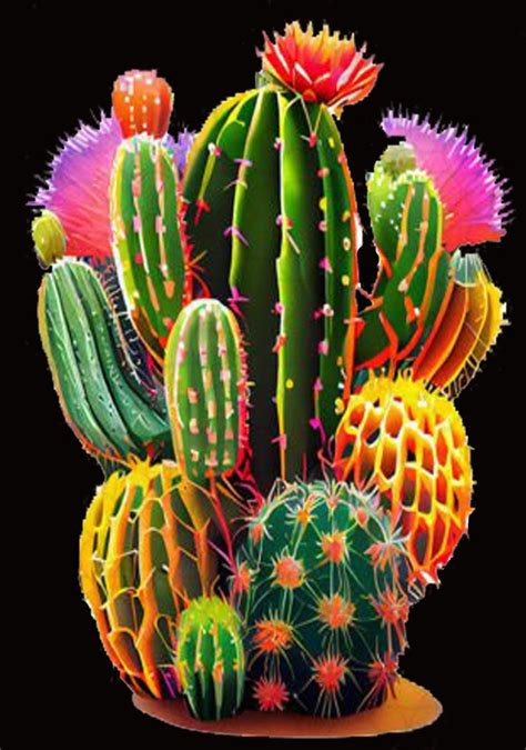 Pin De Manuel Abundio En Platas Pintura De Cactus Fondos De Cactus Arte Con Cactus