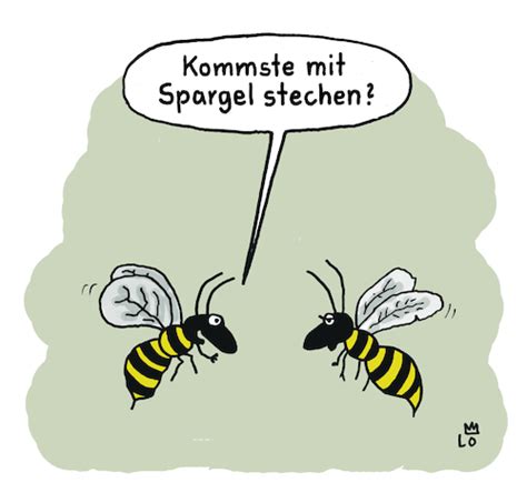 Spargelsaison By Lo Graf Von Blickensdorf Nature Cartoon Toonpool