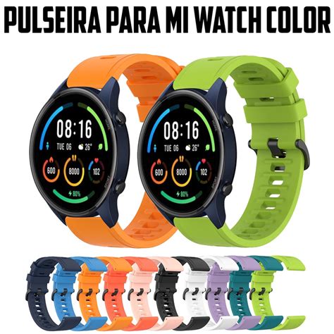 Pulseira De Mm Compativel Xiaomi Mi Watch Color De Silicone