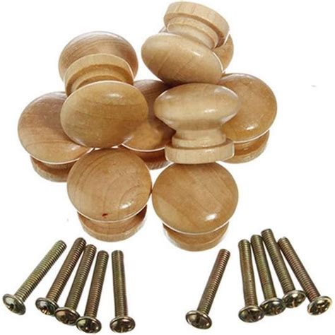 Pcs Boutons Poign E En Bois Tiroir Boutons Poign E De Porte Boutons