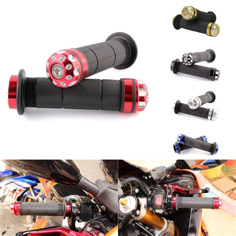 Motorcycle Cnc Aluminum Rubber Gel Hand Grips Sports Bikes Bar End