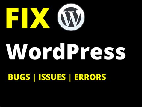 Wordpress Website Issues Errors Bugs Fixed Elementor Pro Upwork