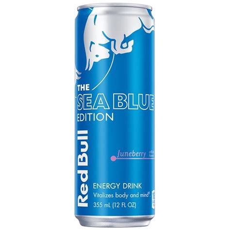 Red Bull Sea Blue Edition Energy Drink Juneberry 114mg Caffeine 12 Fl