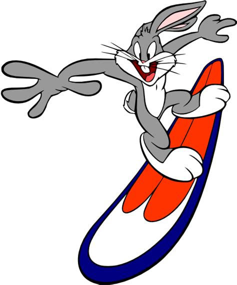 Bugs Bunny Is Hanging Ten Without His Gloves On Bugs Bunny Surfing