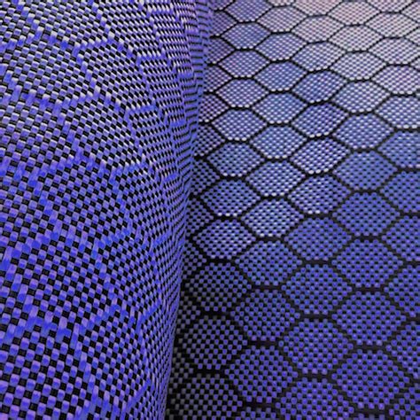 3K Kevlar Carbon Fiber Hybrid Fabric Honeycomb And Hexagon Weaving