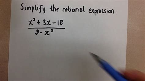 Simplifying Rational Expressions Youtube