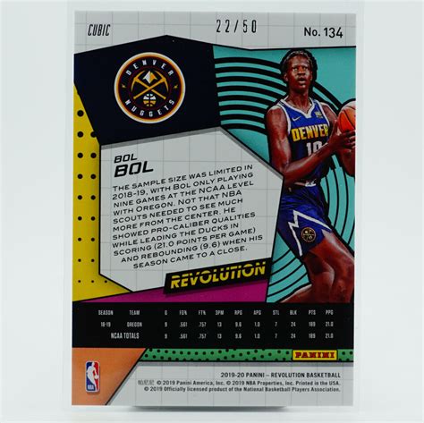 Bol Bol Panini Revolution Rc Rookie Cubic Serial Rare Ssp