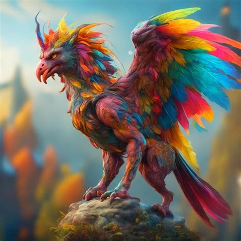 Premium AI Image | Griffin Creature Dynamic Pose Style Alexander ...