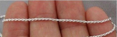 Solid 925 Sterling Silver Rope Chain 1mm Completed Chain Etsy