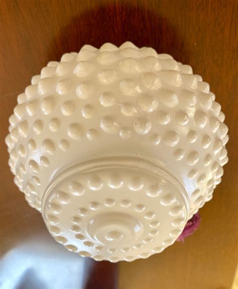 Vintage Fenton Milk Glass Hobnail Lamp Shade Replacement Etsy