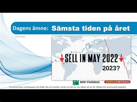 Tobbe Spekulerar Sell In May And Stay Away YouTube