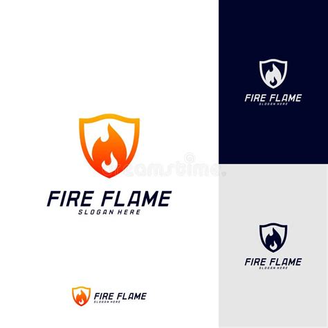 Protetor Logo Design Vetora Template Do Fogo Fogo Logo Concept Do