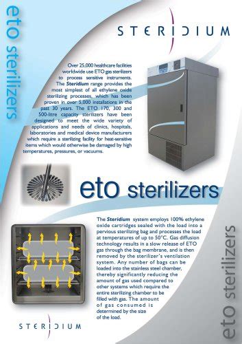 Ethylene Oxide Sterilizers Steridium PDF Catalogs Technical