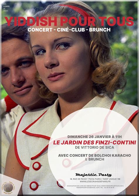 Le jardin des Finzi Contini de Vittorio De Sica Ciné Club Yiddish pour