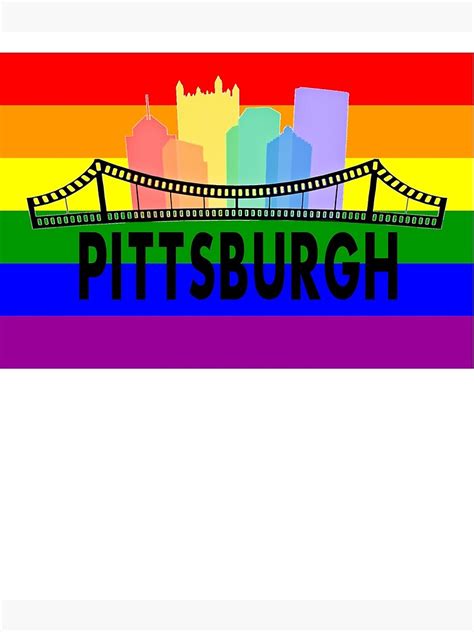 Póster Camisa del orgullo gay de Pittsburgh Pittsburgh Bandera LGBT