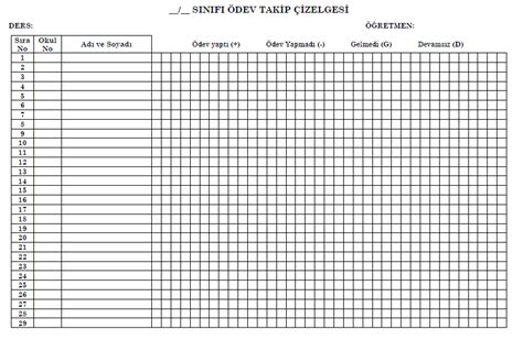 Dev Takip Izelgesi Pdf Ndir Dev Yazd R Labilir Haftal K