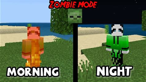 Zombie Mode Addon Mcpe Mcbe Minecraft Youtube