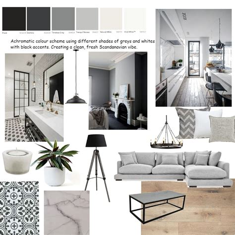 Achromatic Colour Scheme - A6 Interior Design Mood Board by LauraT ...