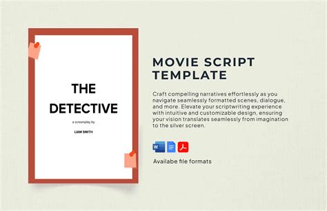 Movie Script Template in PDF, Word, Google Docs - Download | Template.net