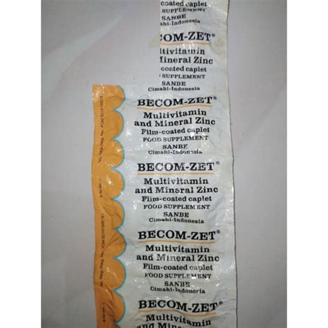 jual becom zet multivitamin eceran tablet shopee indonesia