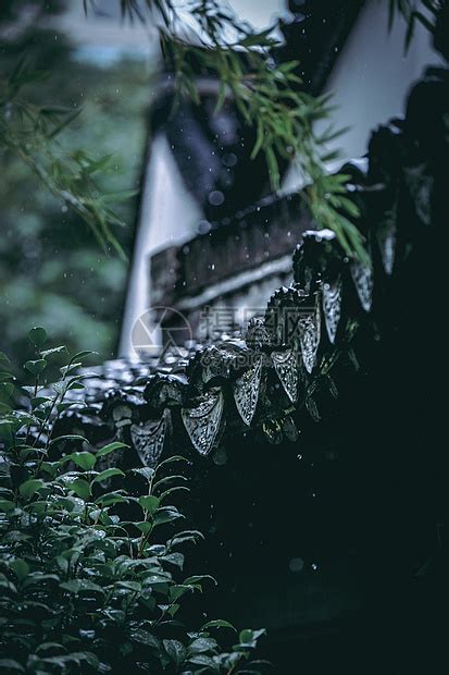 南京甘熙故居夏天下雨的屋檐高清图片下载 正版图片501774942 摄图网